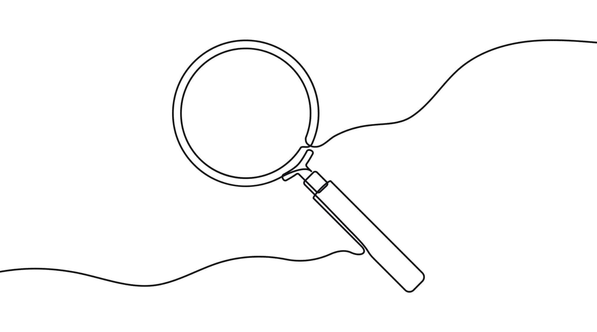 Magnifying glass. Magnify glass lens at transparent background with shadow. Vector