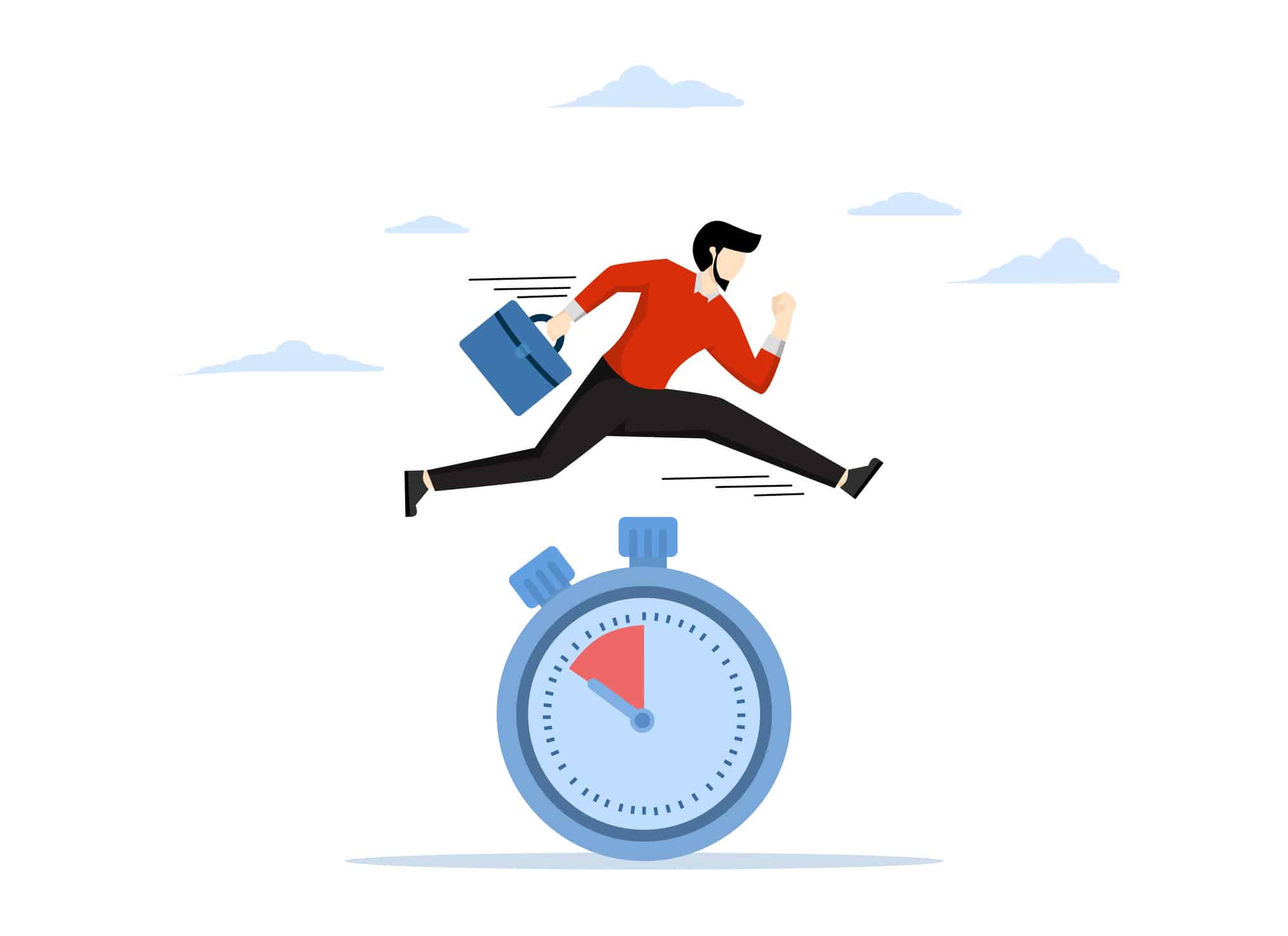 The sense of urgency, the reaction to priority tasks, the quick response attitude to get the job done as quickly as possible now, the entrepreneur is quick to run and jump past the countdown clock.