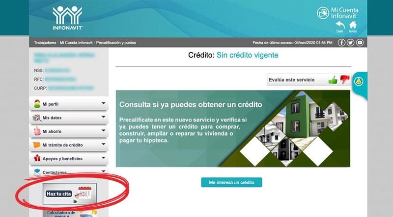 03.-Selecciona-Sacar-Cita Sacar cita Infonavit