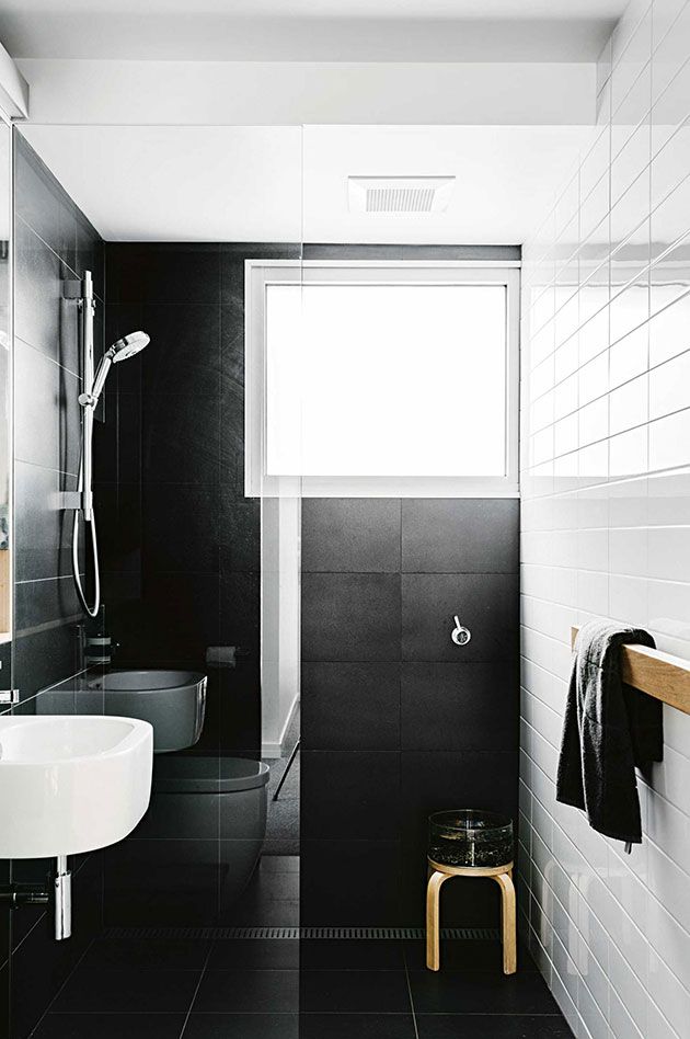 baños-blanco-negro Pequeños: Consejos para decorar baños en blanco y negro de dimensiones reducidas